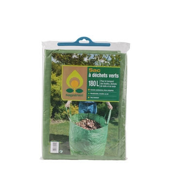 2x 170 litres Pop-Up Sac à déchets de jardin vert autoportant & stable
